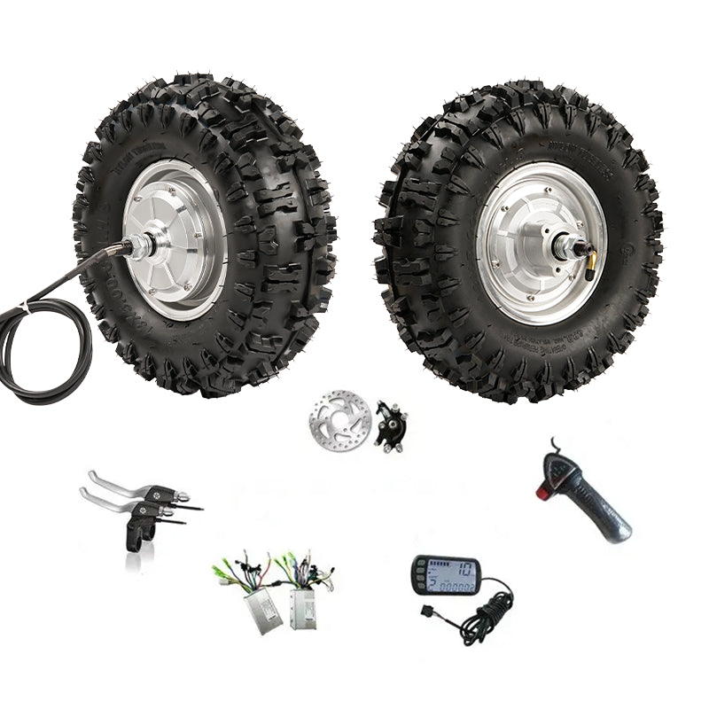 13 Inch Brushless Gearless Dual Drive Off-road Electric Bike Hub Motor with Controller