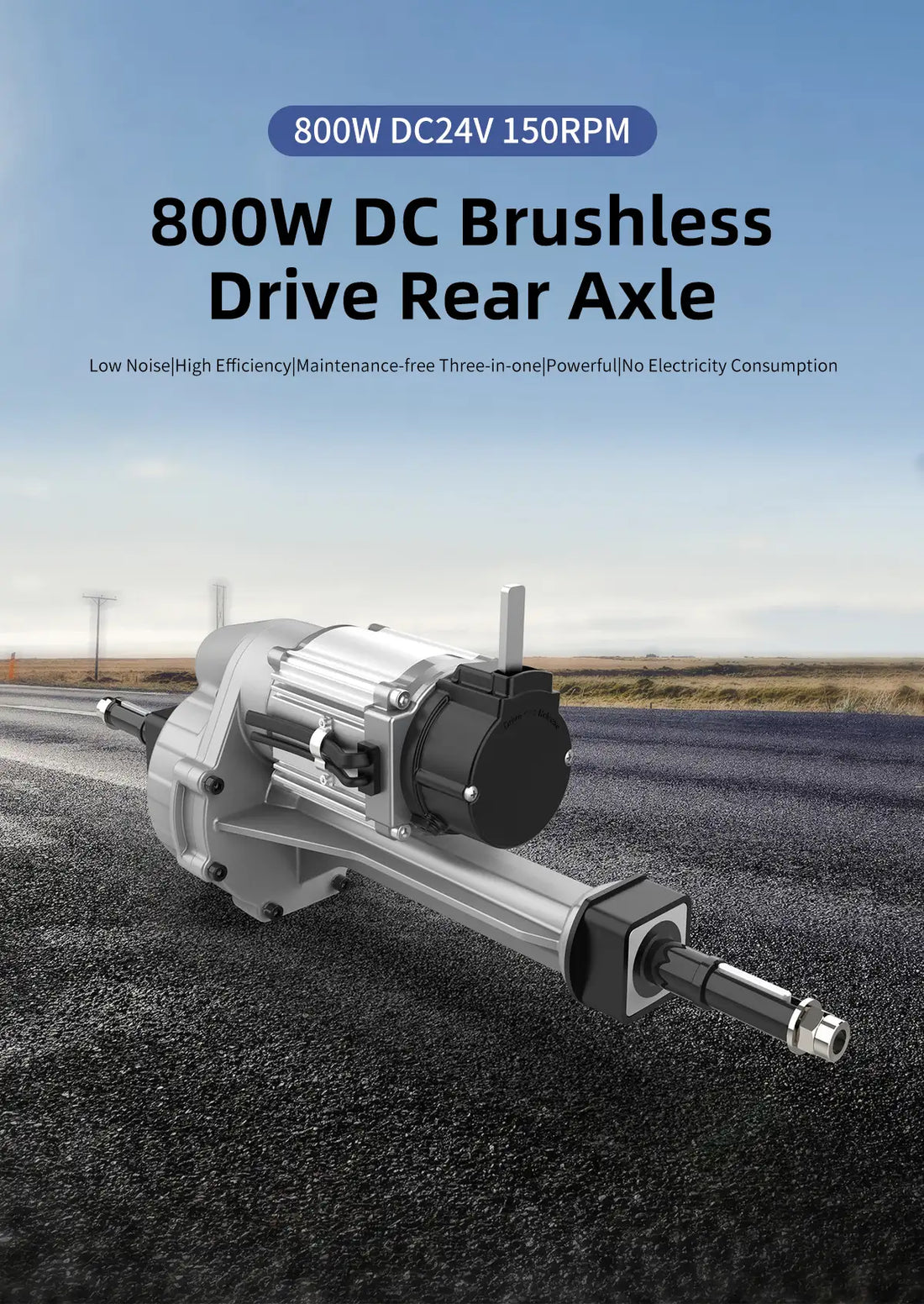 DC Brushless Trolley Drive Axle with Differential Rear Axle Motor